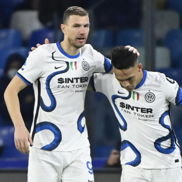 Edin Džeko i Lautaro Martinez
