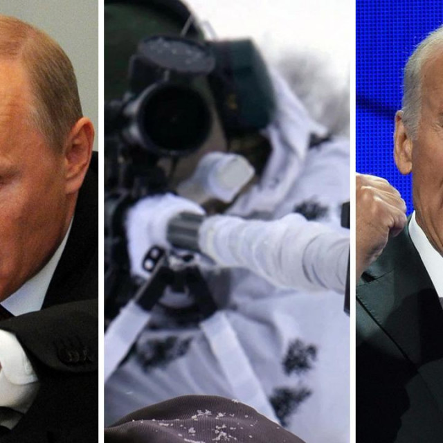 Vladimir Putin, ruski vojnik i Joe Biden
