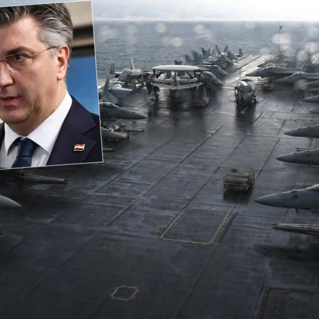 Andrej Plenković i nosač aviona Harry S. Truman usidren pred Splitom
