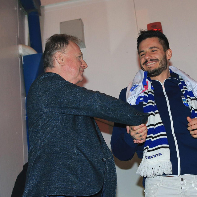 Kristijan Lovrić i predsjednik kluba Ferenc Sakalj