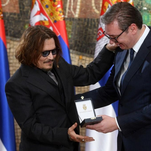 Johnny Depp i Aleksandar Vučić
