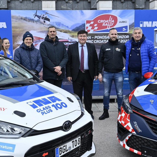 Na predstavljanju su bili predsjednik Uprave Ine Sandor Fasimon, predstavnici organizacijskog odbora WRC Croatia Rally Daniel Saškin i Marin Frčko te reli vozači Juraj Šebalj i Viliam Prodan
