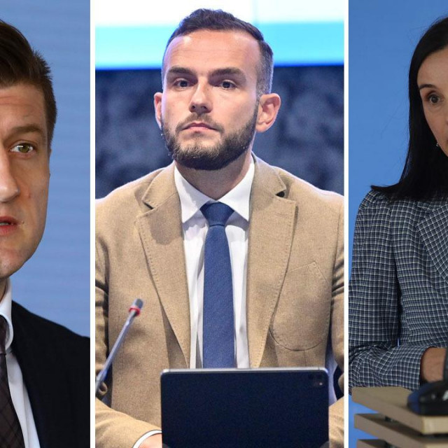 S lijeva na desno: Zdravko Marić, Josip Aladrović i Marija Vučković