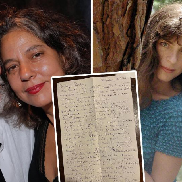 Rade Šerbedžija i Lenka Udovički (lijevo), Mira Furlan (desno), pismo Mire Furlan koje je objavio Šerbedžija (u sredini)
