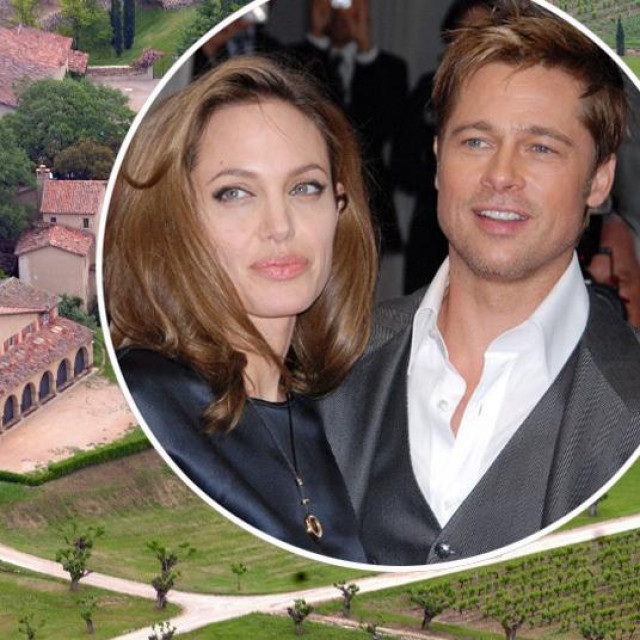 Dvorac Miraval i bivši supružnici (u krugu)
