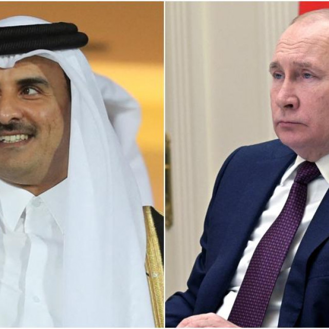 Tamim bin Hamad Al Tani i Vladimir Putin
