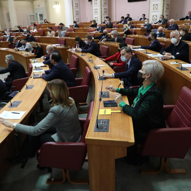 Ilustracija, prizor iz Hrvatskog sabora
