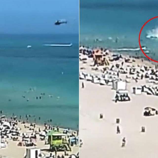 Helikopter pao na obali Miami Beacha
