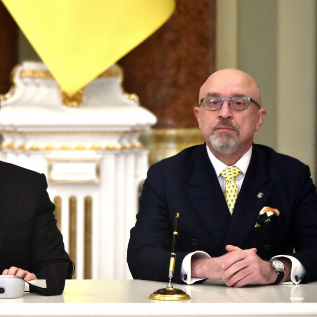 Predsjednik Volodimir Zelenskij i ministar obrane Oleksij Reznikov
