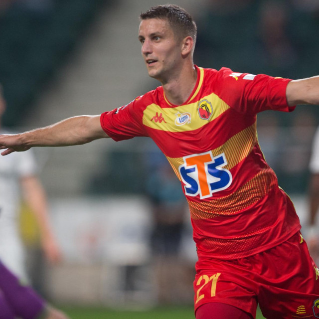 Jakov Puljić dok je nastupao u dresu Jagiellonije
