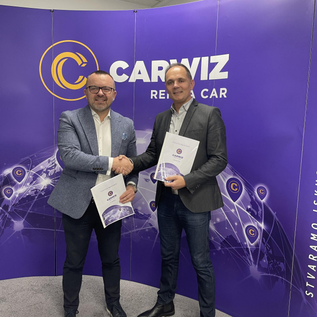 Krešimir Dobrilović, CEO i osnivač Carwiz Internationala i Tomaž Lozar, CEO i osnivač ABmobil renta
