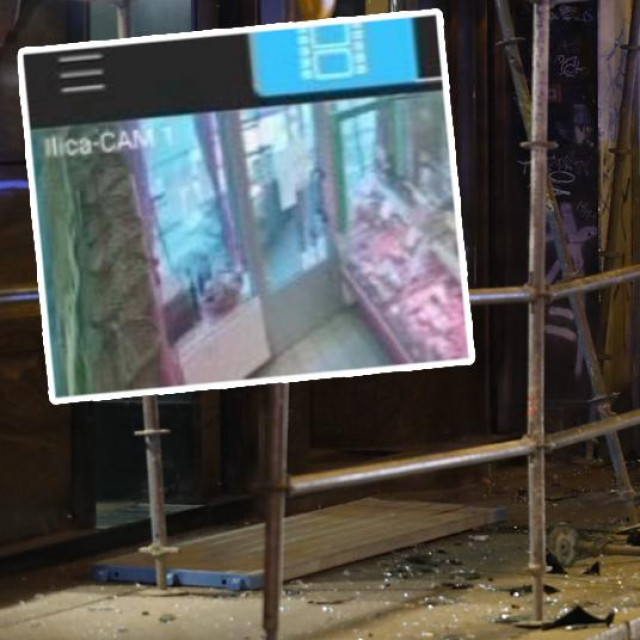 Prometna nesreća u Ilici; u pravokutniku: prizor iz snimke nadzorne kamere
