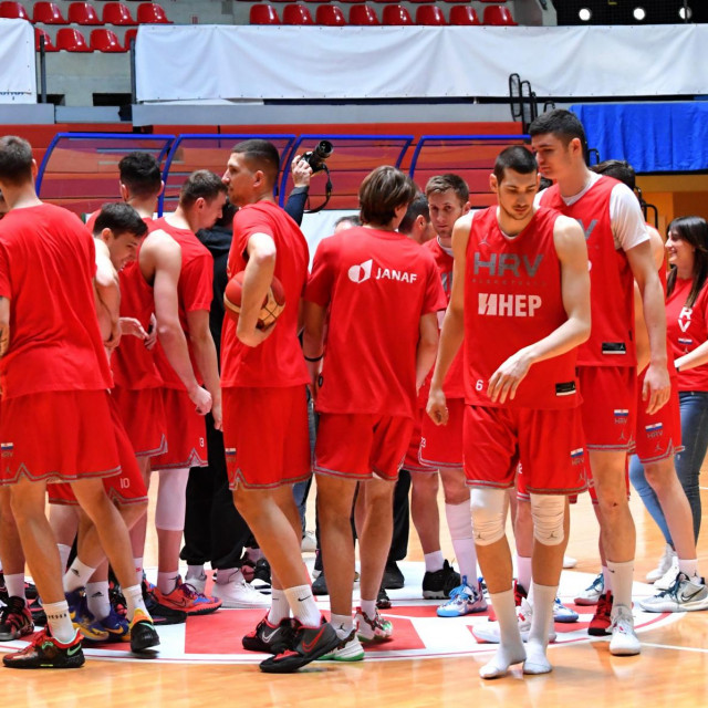 Trening košarkaške reprezentacije u sklopu priprema za utakmice protiv Švedske
