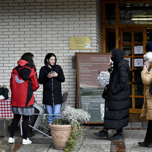 Prihvatni centar u Motelu Plitvice u Zagrebu
