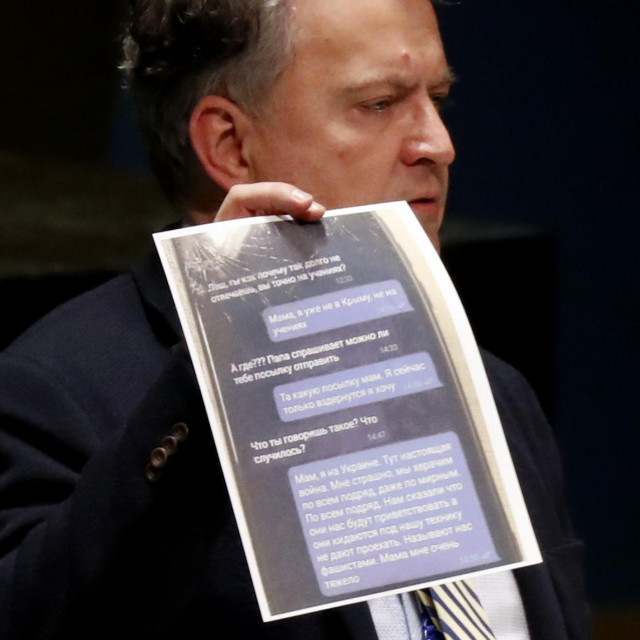 Ukrajinski veleposlanik pri Ujedinjenim narodima, Sergij Kislitsja, pročitao je posljednju poruku ruskog vojnika njegovoj majci
