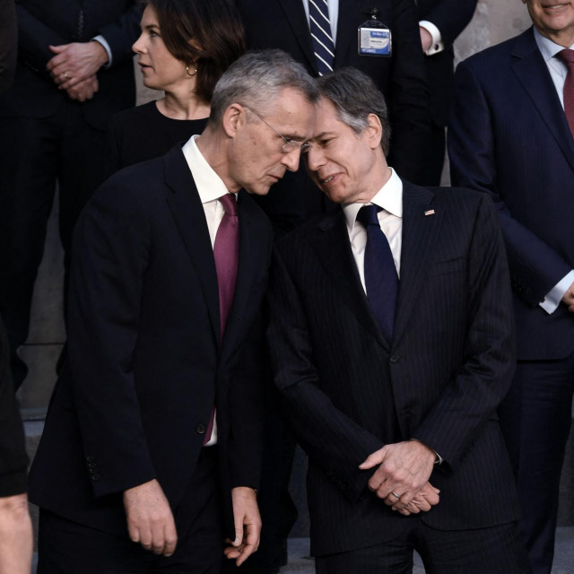 Jens Stoltenberg i Antony Blinken 
