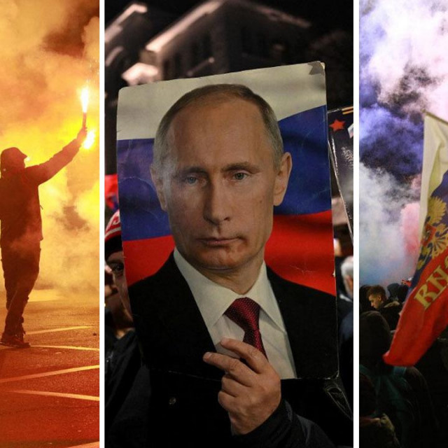 Skup podrške Rusiji u centru Beograda
