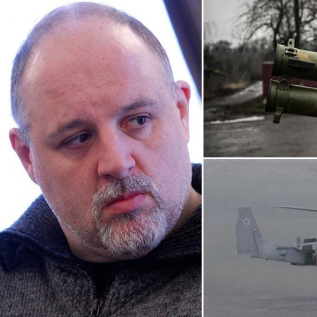 Igor Tabak, ukrajinski vojnik s protutenkovskim oružjem i ruski helikopter Kamov Ka-52
