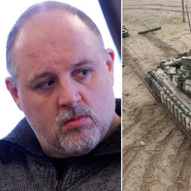 Igor Tabak; tenk u vojnoj bazi koju su zazuzeli Rusi
