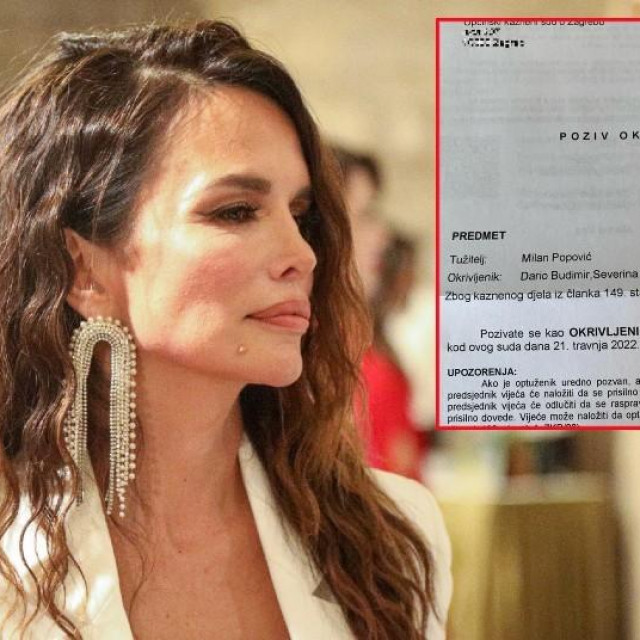 Severina i poziv na sud
