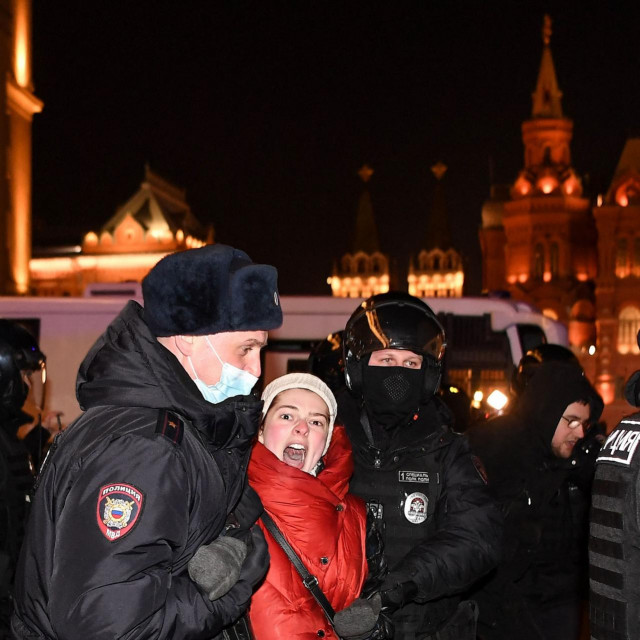 Prosvjed u Moskvi zbog invazije na Ukrajinu

