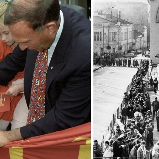 Otvorenje prvog McDonald'sa u Moskvi 1990.
