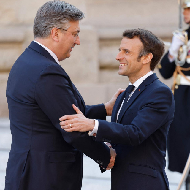 Andrej Plenković i Emmanuel Macron