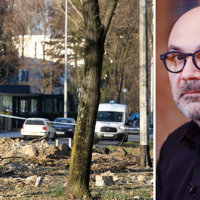 Mjesto gdje je pao dron, Marko Rakar (desno)
