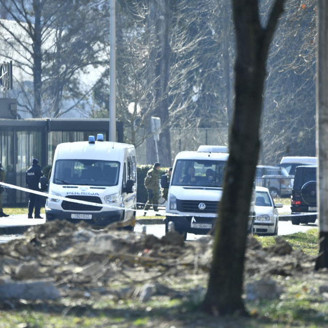 Policijski očevid na području pada letjelice
