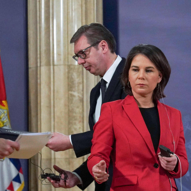 Aleksandar Vučić i Annalena Baerbock 
