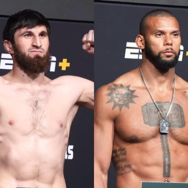 Magomed Ankalev i Thiago Santos
