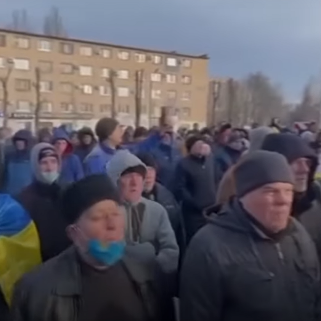 Prosvjedi u Melitopolju zbog otmice gradonačelnika Ivana Fedorova
