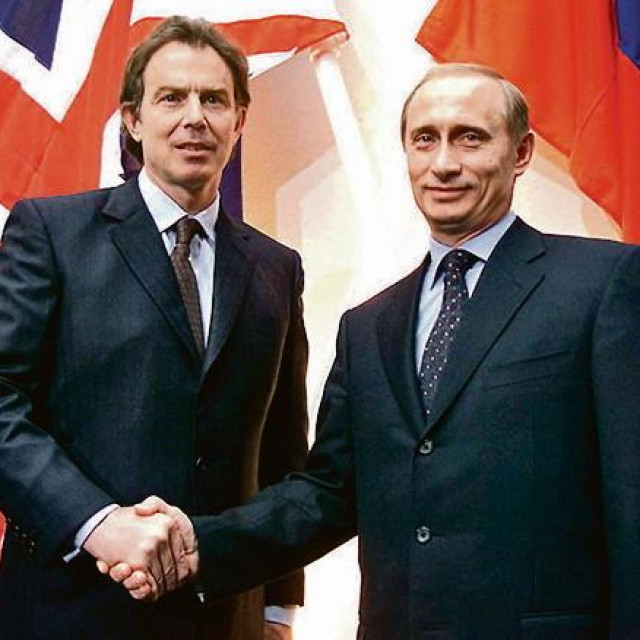 Britanski premijer Tony Blair i ruski predsjednik Vladimir Putin snimljeni 2000. / arhiva
