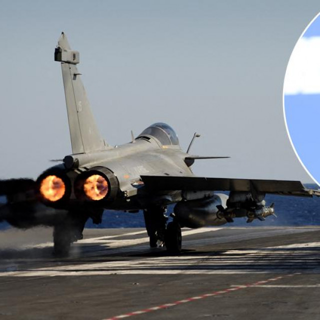 Dassault Rafale polijeće se naosača aviona Charles de Gaulle, Andrej Plenković u krugu
