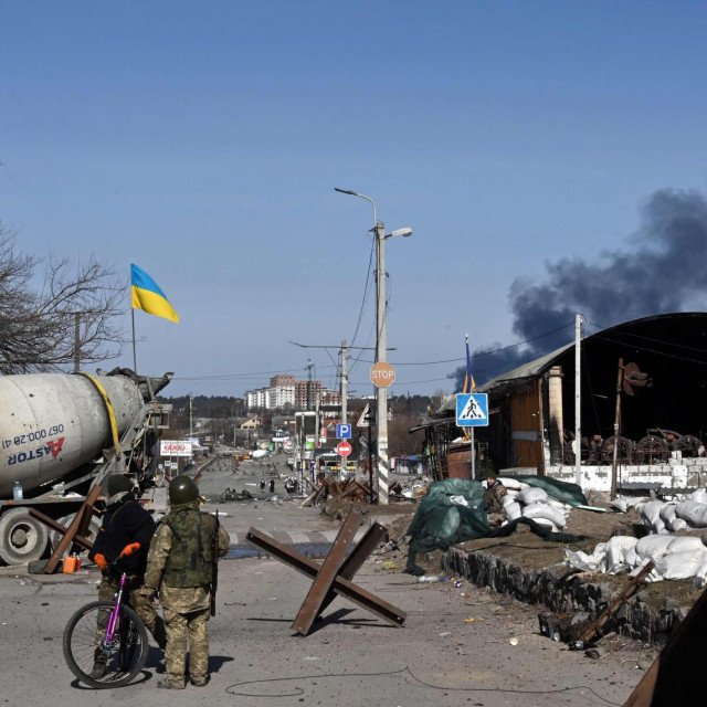 Ilustracija, bombardiranje Irpina
