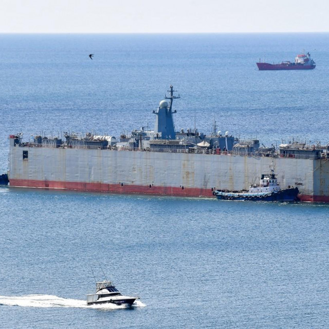 Ilustracija ruskog amfibijskog broda 
