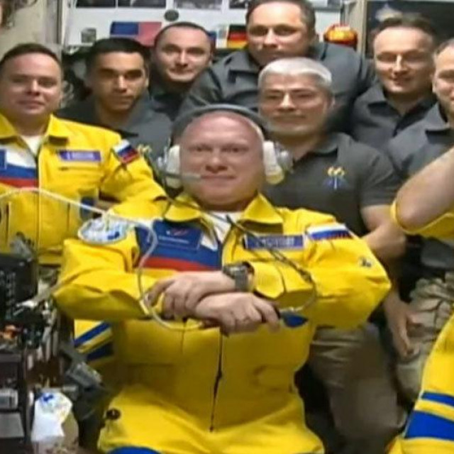 Ruski astronauti po ukrcavanju na ISS
