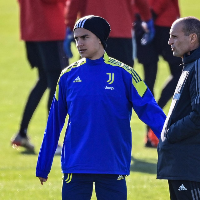 Paulo Dybala i Massimiliano Allegri
