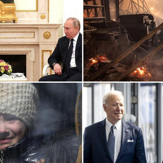 Aleksandar Lukašenko i Vladimir Putin, prizor iz Kijeva, ukrajinske izbjeglice, Joe Biden i Jens Stoltenberg
