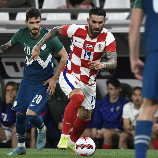 Marko Livaja na utakmici protiv Slovenije
