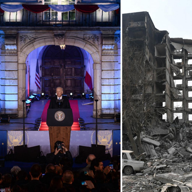 Joe Biden u Varšavi, prizor iz Mariupolja i Vladimir Putin
