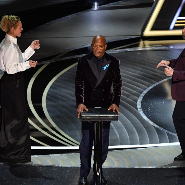 Uma Thurman, Samuel L. Jackson i John Travolta na dodjeli Oscara
