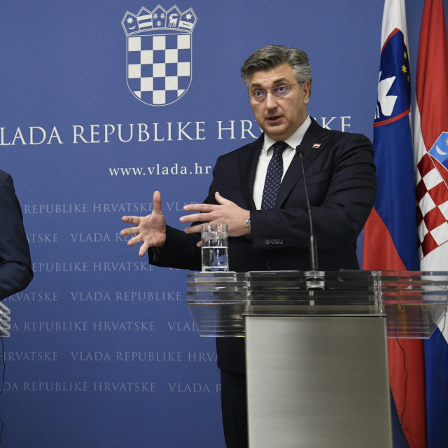 Janez Janša i Andrej Plenković 
