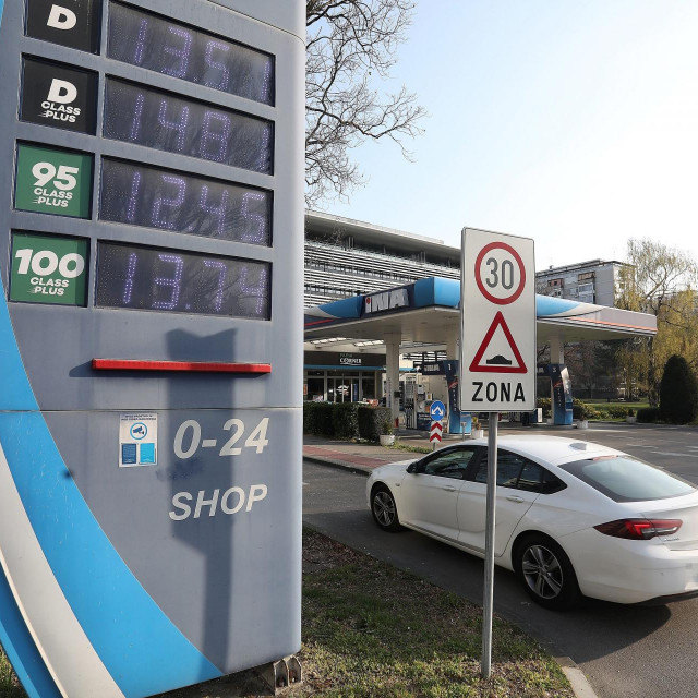 Benzinska postaja u Miramarskoj ulici u Zagrebu