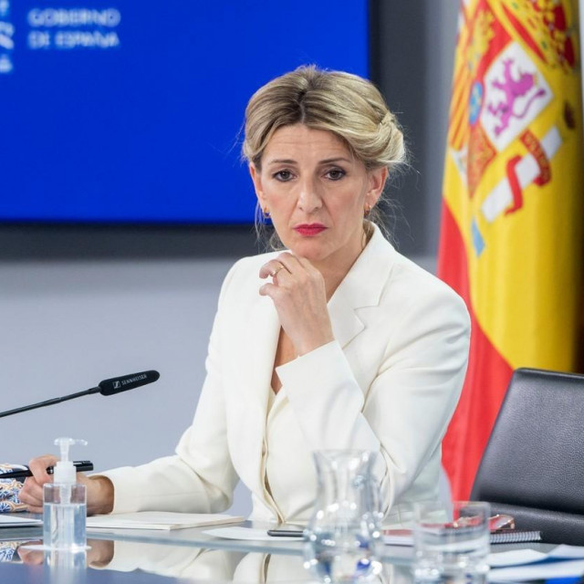 Ministrica rada Yolanda Diaz.