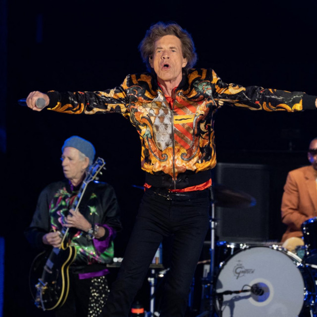 Keith Richards, Mick Jagger i Steve Jordan 