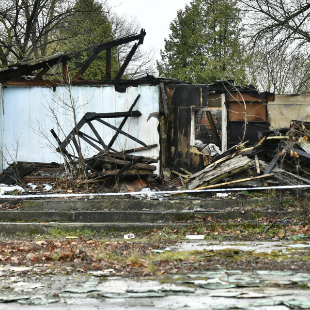 Policijski očevid nakon požara