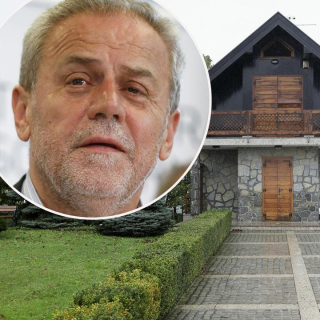 Vikendica u Slavagori i Milan Bandić (u krugu)