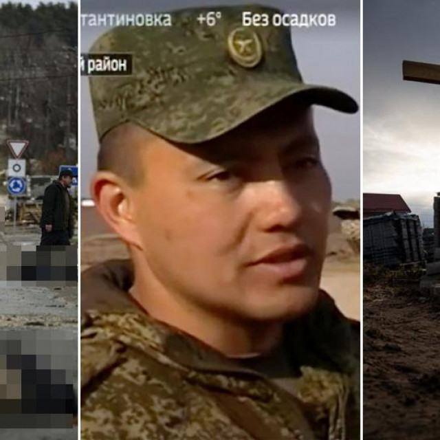 Prizori iz Buče, potpukovnik Azatbek Omurbekov u sredini