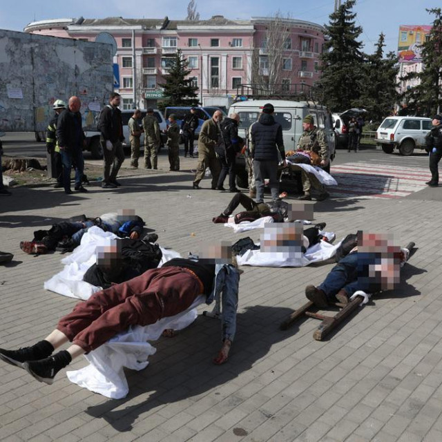 Tijela žrtava napada u Kramatorsku